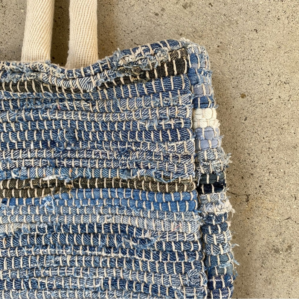 Anthropologie Mabelle Chindi Tote Bag, Blue Rag Rug Tote Bag View 6